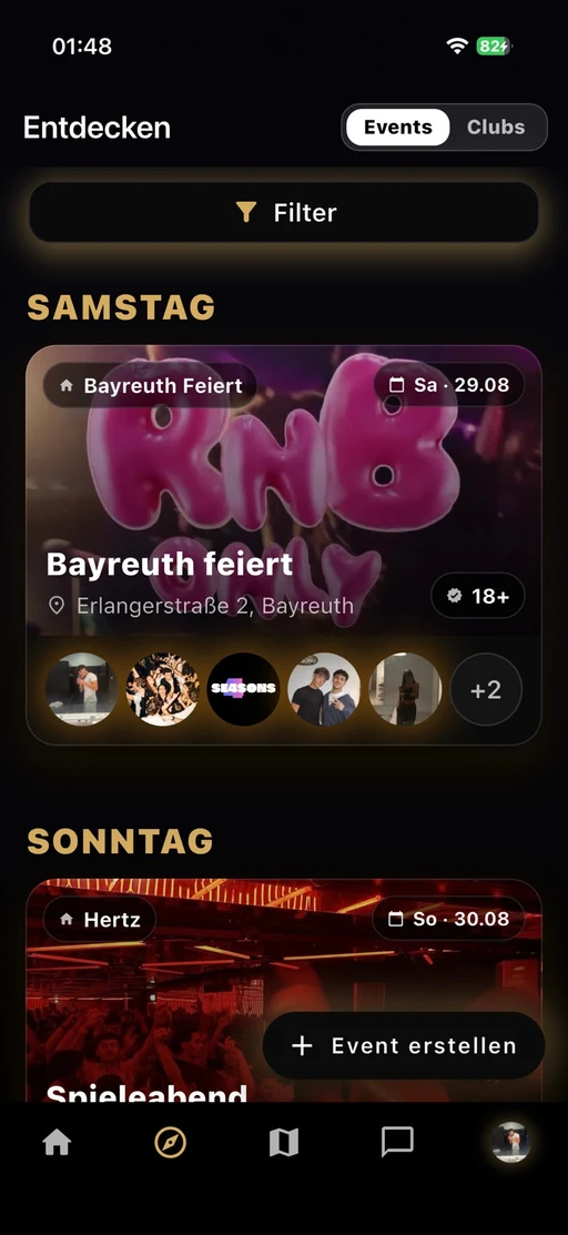 Cluvico: Events in deiner Nähe entdecken